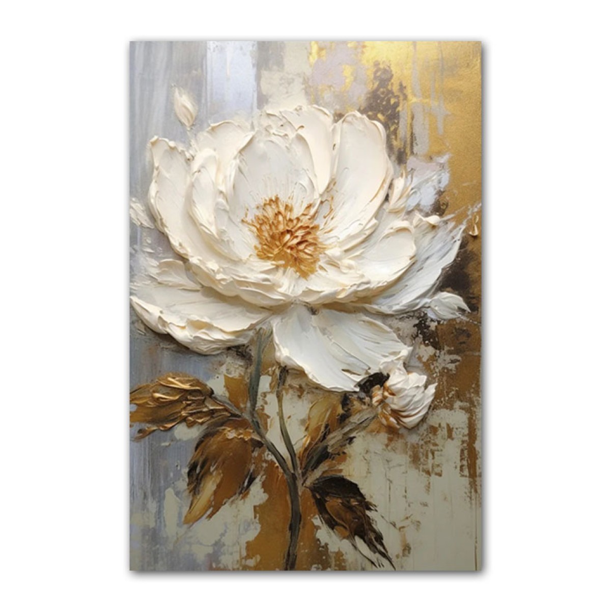 Gold Elegancy II 3d Heavy Textured Partial Oil Painting